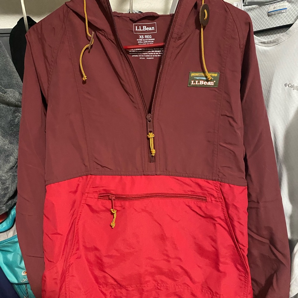LL Bean colorblock anorak wind breaker
